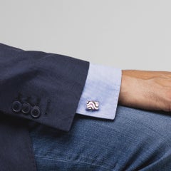 Alex Jona Japanese Garden M-o-P Silver Cufflinks