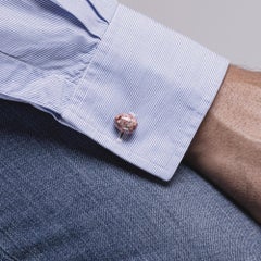 Gemelli da polso Alex Jona Jasper Egg in oro rosa 18 carati