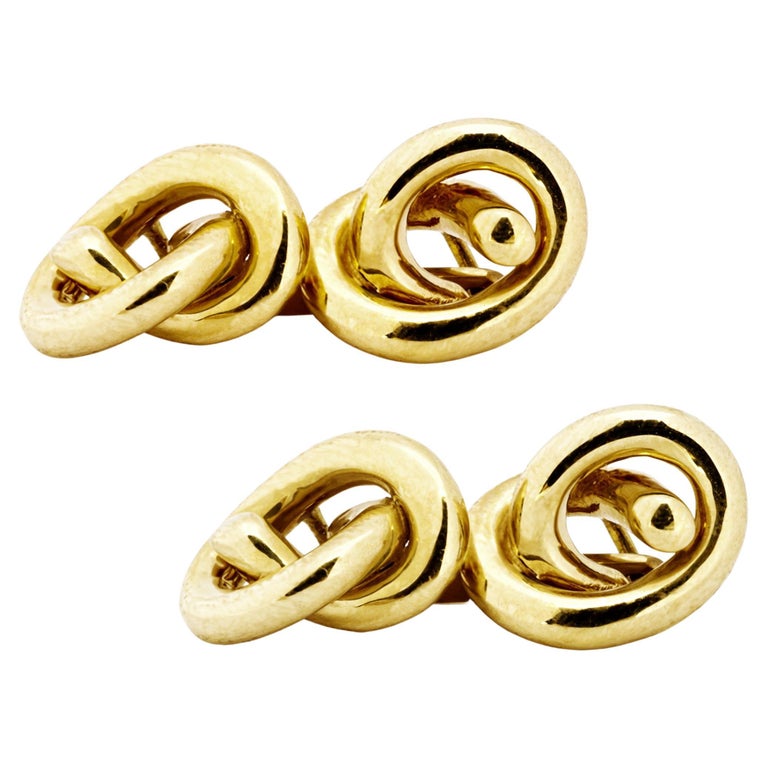 Alex Jona Knot 18 Karat Yellow Gold Cufflinks For Sale at 1stDibs
