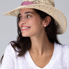 Alex Jona Kunzite Quartz quartz Clous d'oreilles or rose 18 carats