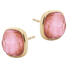 Alex Jona Kunzite Quartz quartz  Clous d'oreilles or rose 18 carats