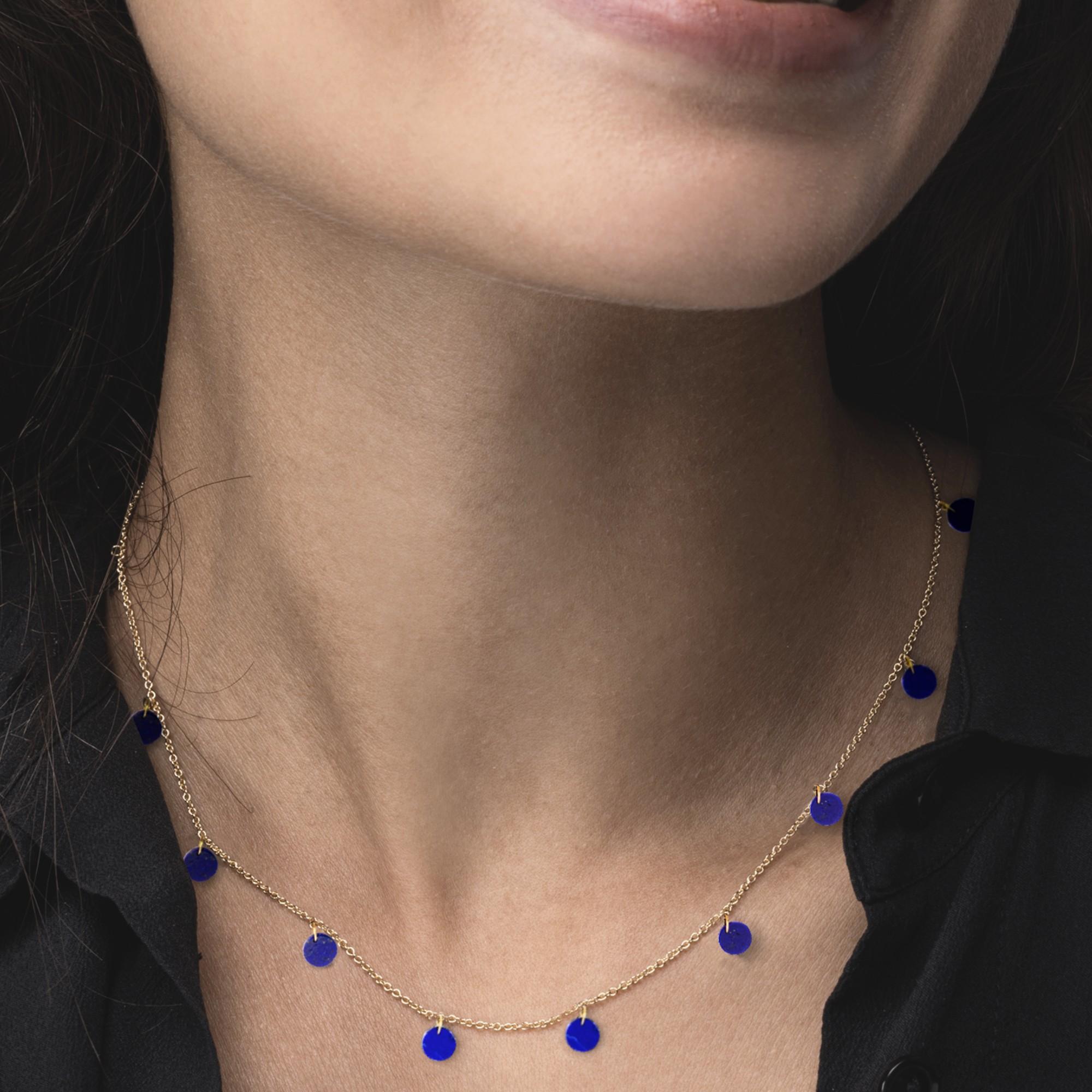 Alex Jona Collier à chaîne en or jaune 18 carats et lapis-lazuli État moyen - En vente à Lugano, CH