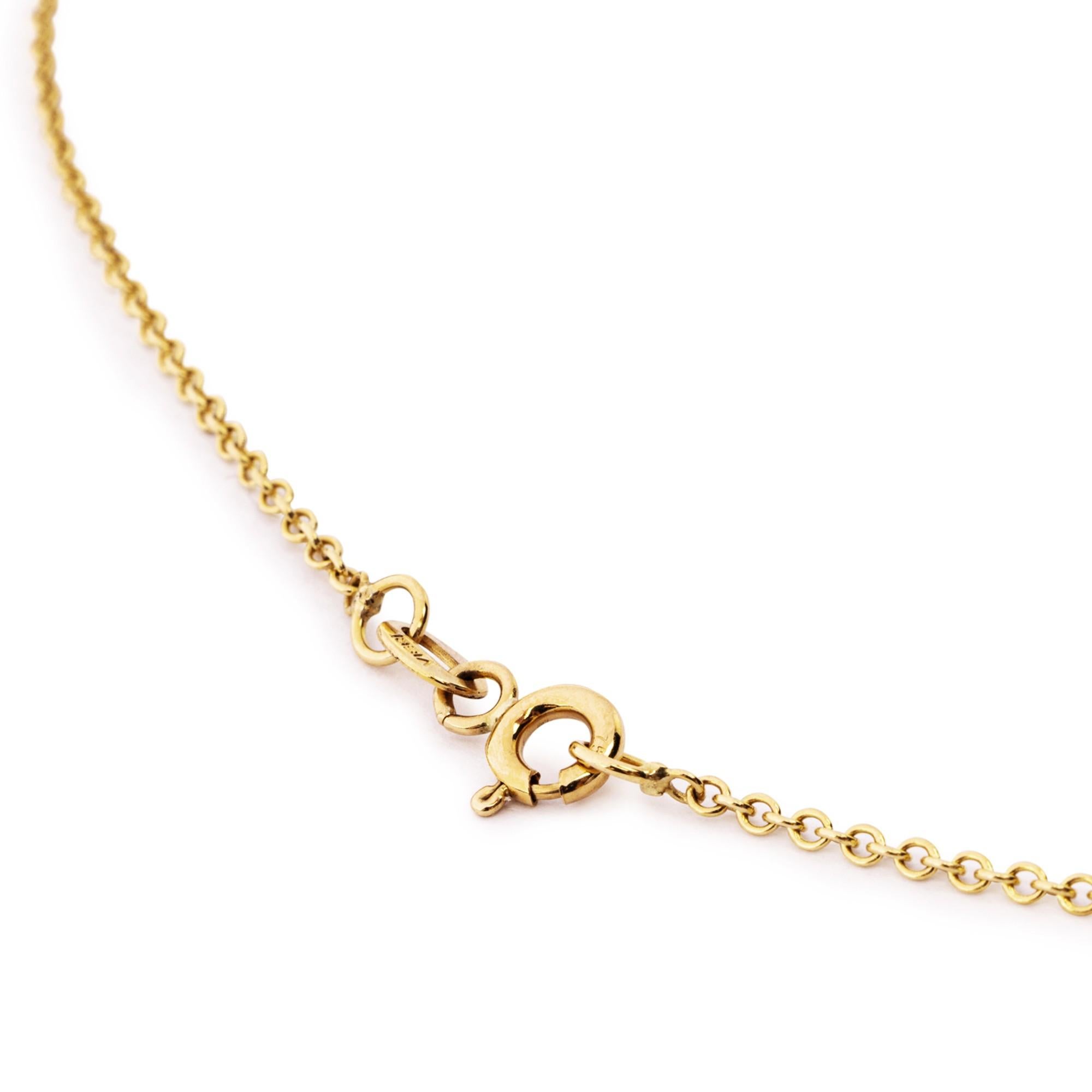 Alex Jona Collier à chaîne en or jaune 18 carats et lapis-lazuli Pour femmes en vente