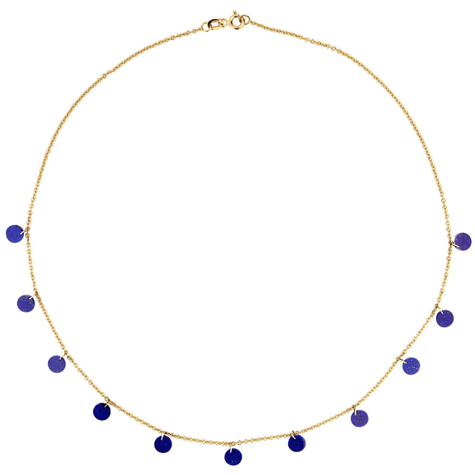 Alex Jona Halskette, Lapislazuli 18 Karat Gelbgold Kette