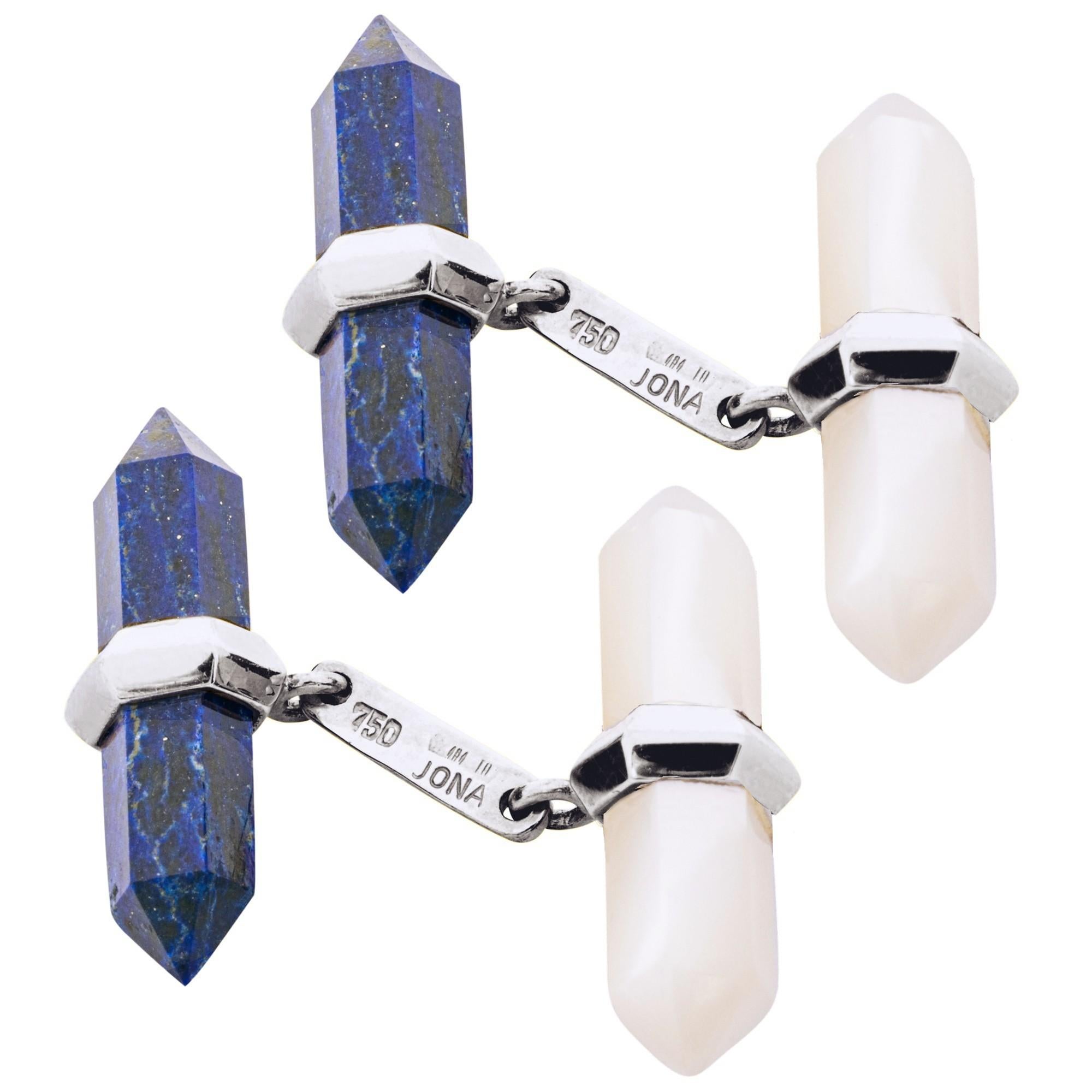 white gold cufflinks