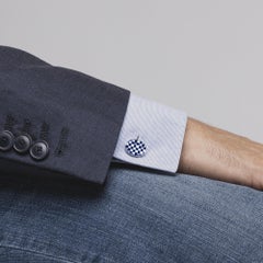 Alex Jona Lapis Lazuli Mother of Pearl Sterling Silver Cufflinks