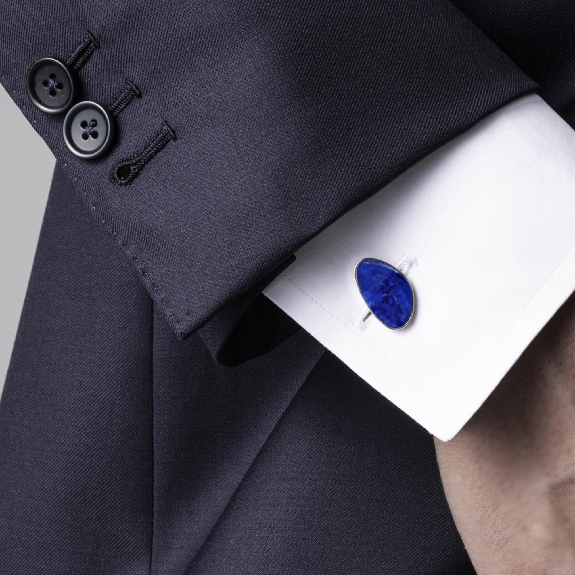 Alex Jona Lapislazuli Kieselstein Sterling Silber Manschettenknöpfe im Zustand „Neu“ im Angebot in Lugano, CH