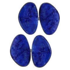 Gemelli in argento Alex Jona Lapis Lazuli Pebble