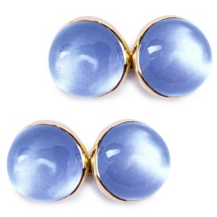 Alex Jona Lapis Lazuli Quartz 18 Karat Yellow Gold Cuff Links
