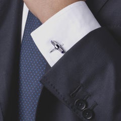 Alex Jona Lapis Lazuli Sterling Silver Bar Cufflinks