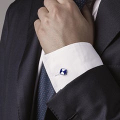 Gemelos de plata de ley lapislázuli Alex Jona