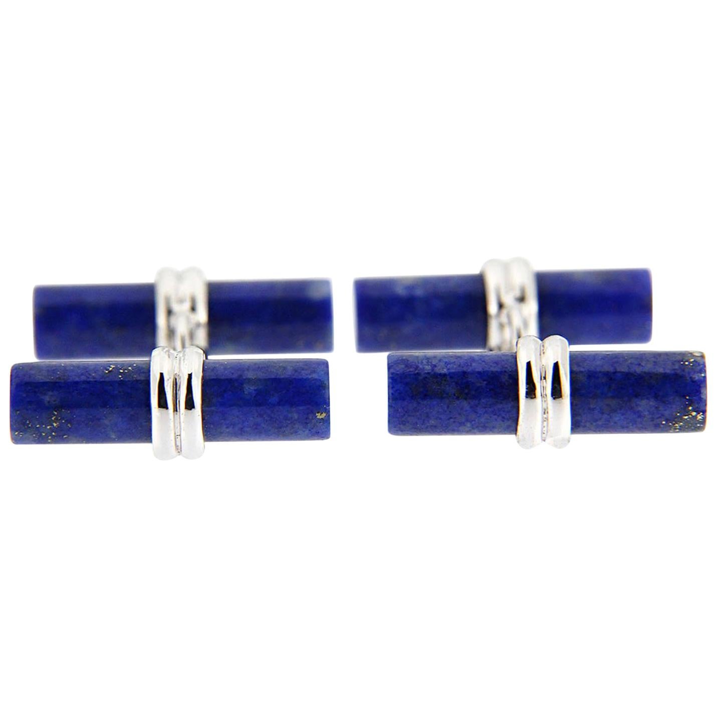 Alex Jona Lapis Lazuli Sterling Silver Cufflinks