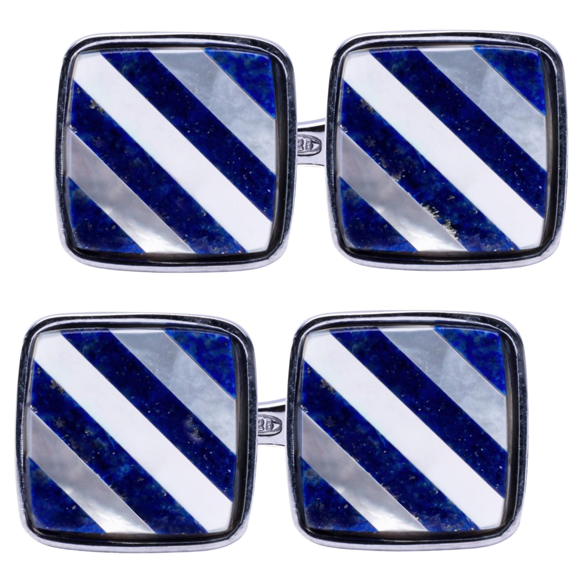 Gemelli in argento Alex Jona Lapis Lazuli