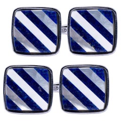 Alex Jona Lapis Lazuli Sterling Silver Cufflinks