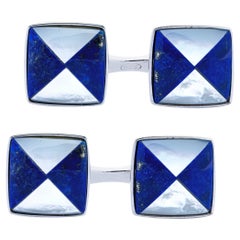 Manschettenknöpfe aus Sterlingsilber mit Lapislazuli von Jona