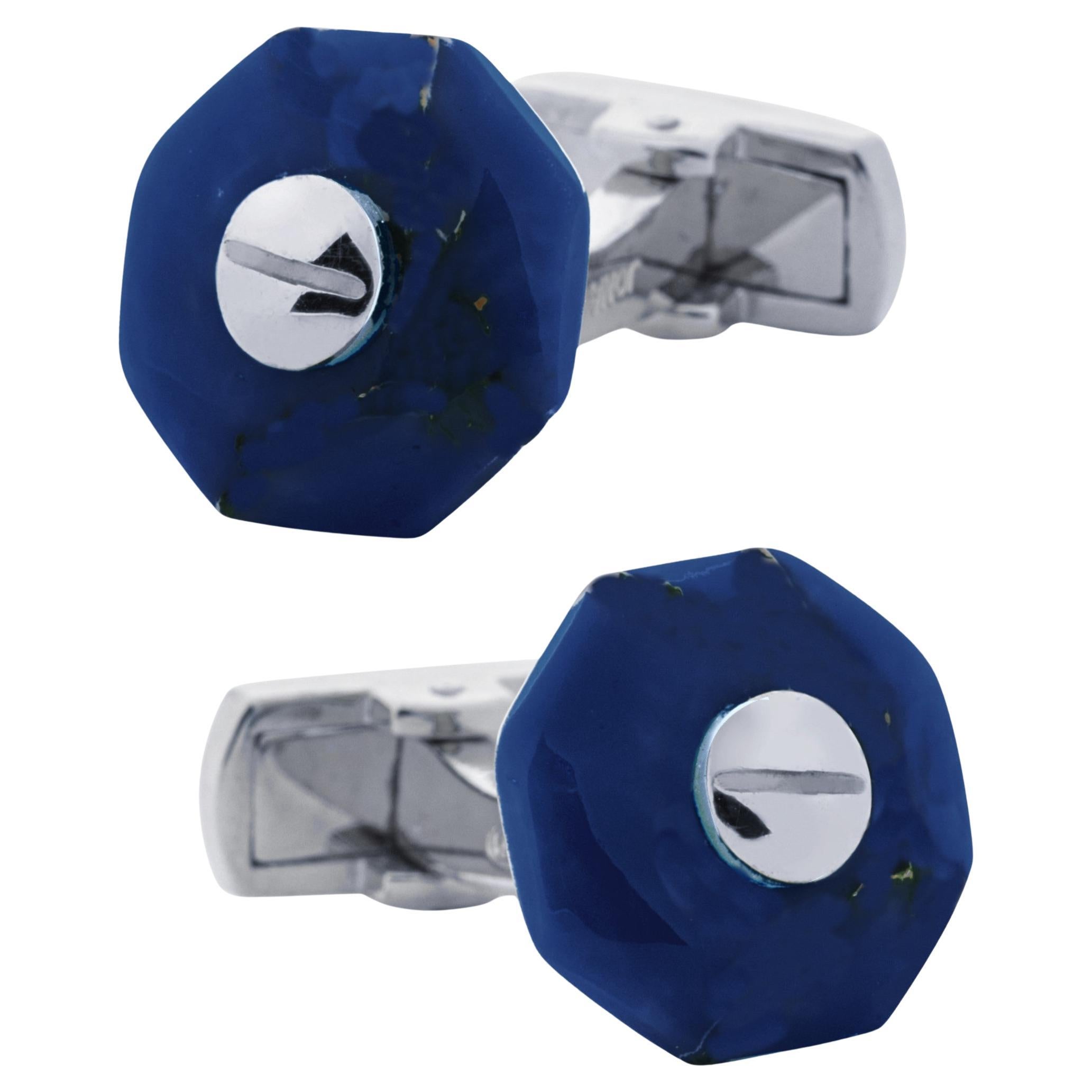 Gemelli in argento Alex Jona Lapis Lazuli