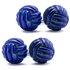 Gemelli con nodo in argento Alex Jona Lapis Lazuli