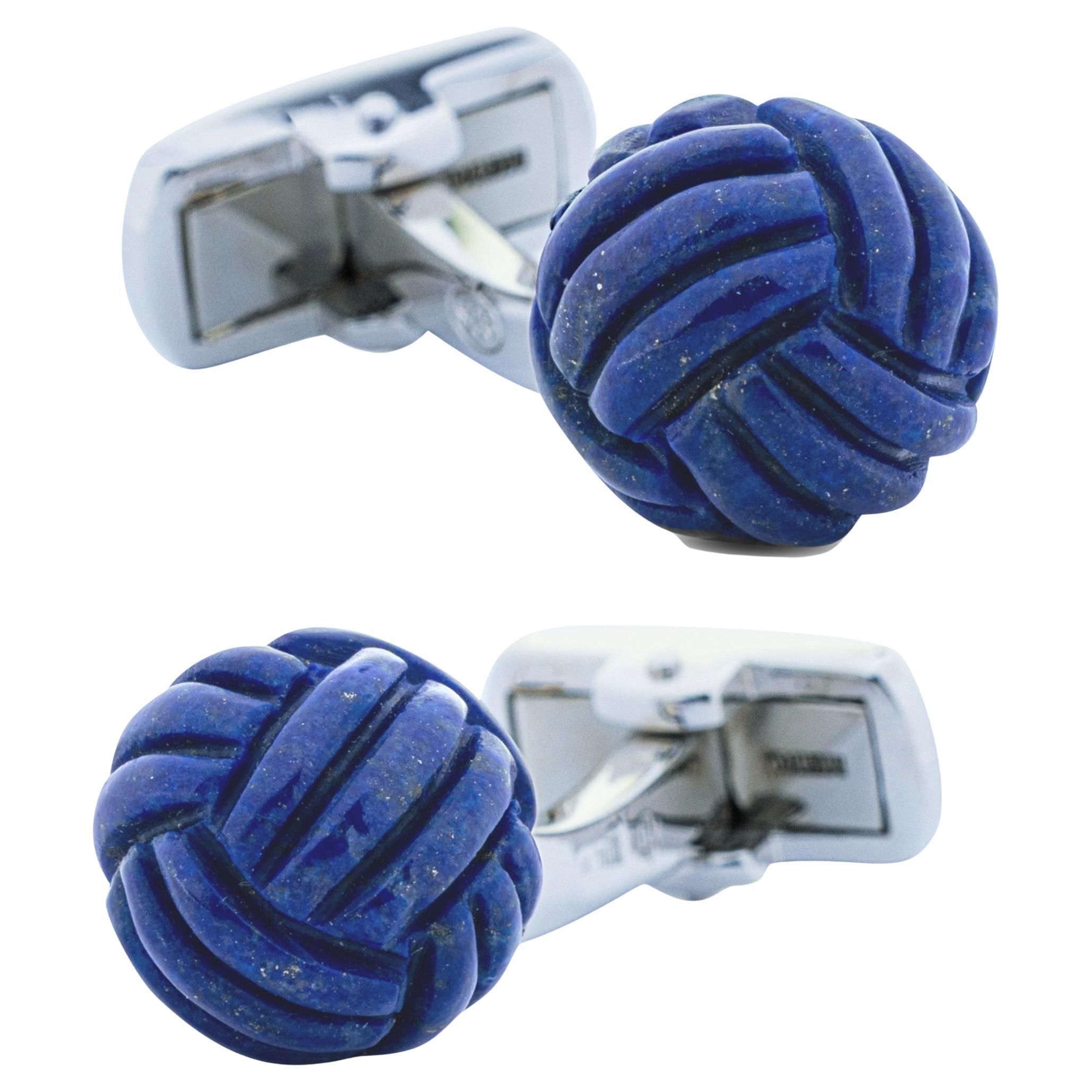 Gemelli a forma di pugno di scimmia in argento sterling Alex Jona Lapis Lazuli