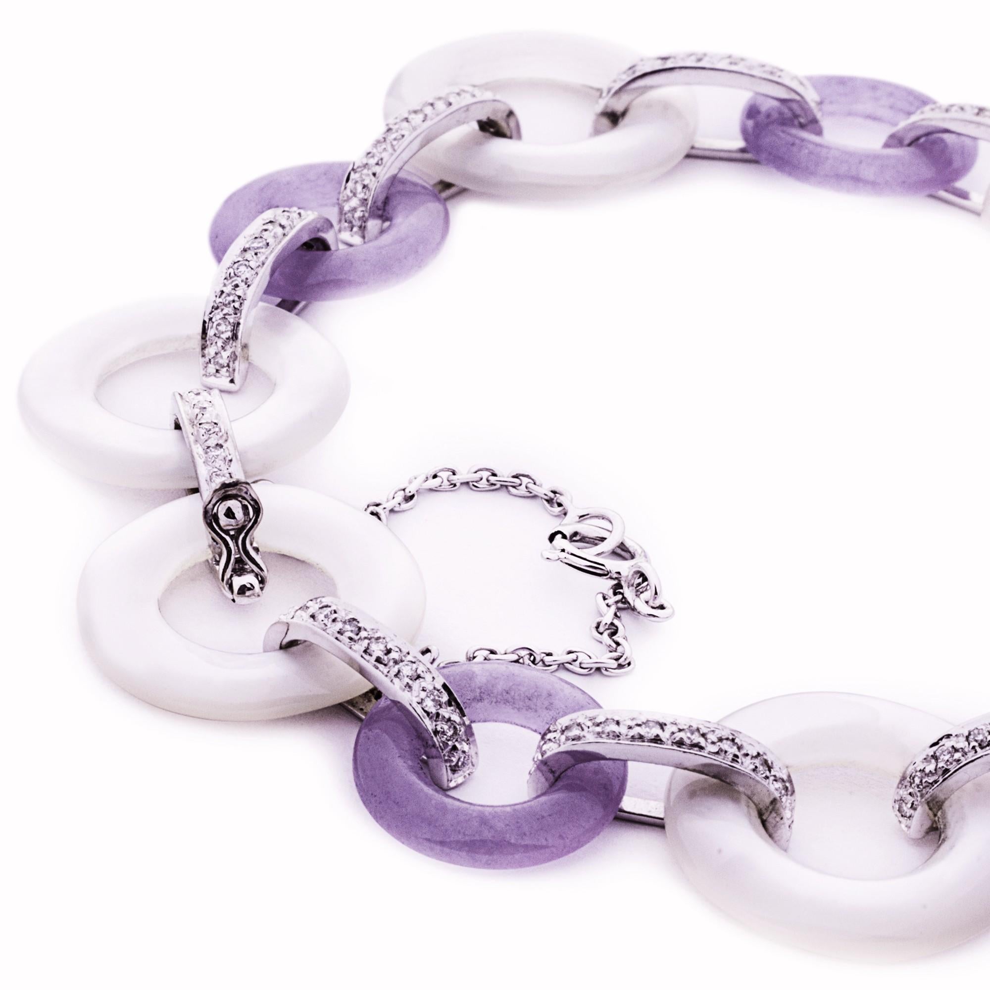 lavendar jade bracelet