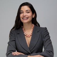 Alex Jona Mediterranean Coral 18 Karat Yellow Gold Link Necklace