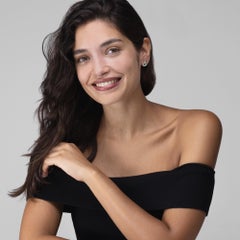 Alex Jona Mint Green Grossular Garnet White Diamond 18 Karat White Gold Earrings