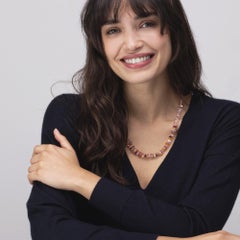 Alex Jona Morganite Amethyst Carnelian Necklace