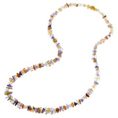 Alex Jona Morganite Amethyst Carnelian Necklace