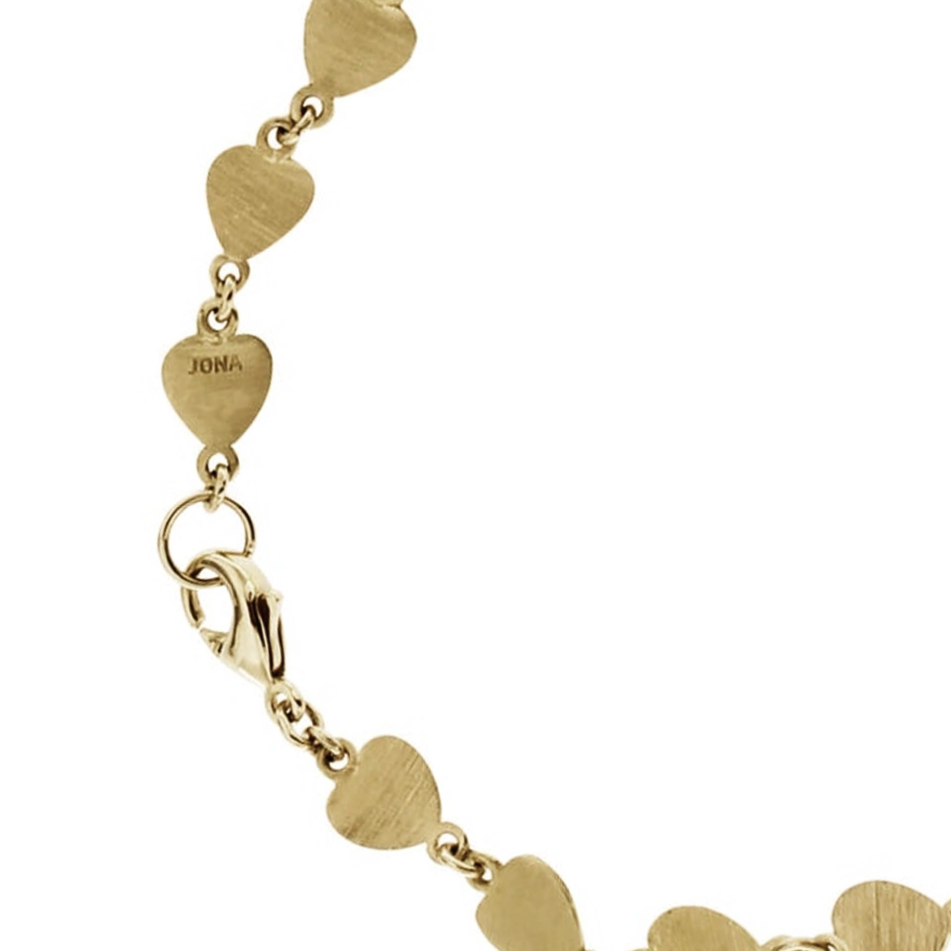 Alex Jona Multi-Heart Yellow Gold Bracelet For Sale 1