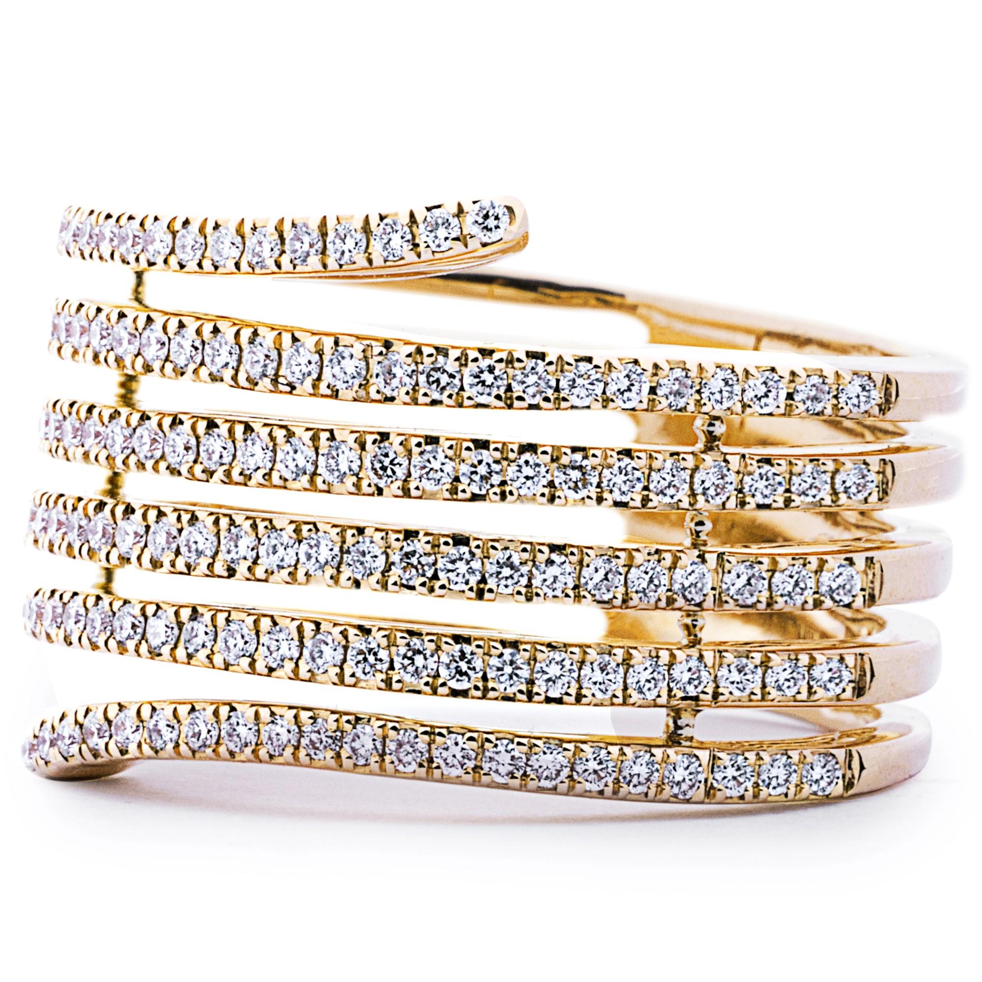 Alex Jona Natrix, bague serpent en or jaune 18 carats et diamants blancs Neuf - En vente à Torino, Piedmont