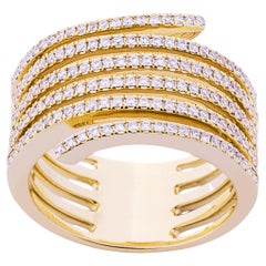 Alex Jona Natrix, bague serpent en or jaune 18 carats et diamants blancs