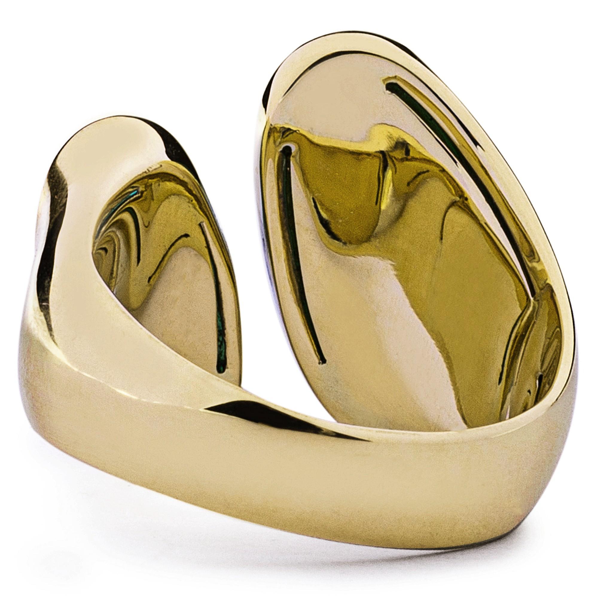 Alex Jona Natural Burmese Jadeite Jade 18 Karat Yellow Gold Ring In New Condition For Sale In Lugano, CH