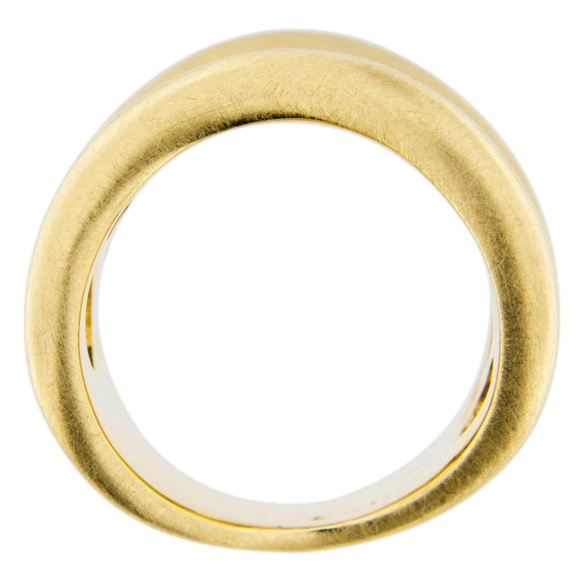Alex Jona Onda, bague en or jaune brossé 18 carats en vente 1