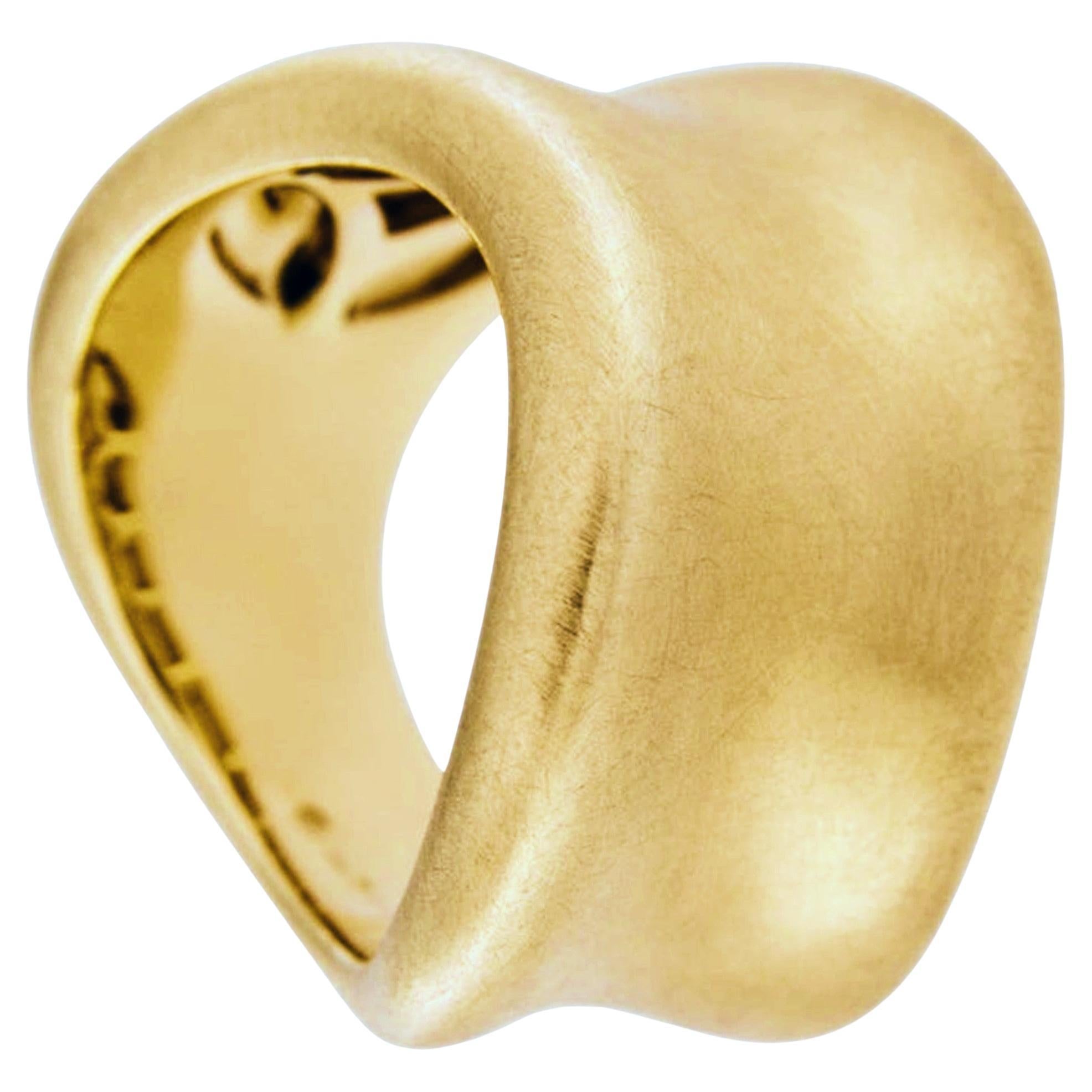 Alex Jona Onda, bague en or jaune brossé 18 carats Neuf - En vente à Lugano, CH