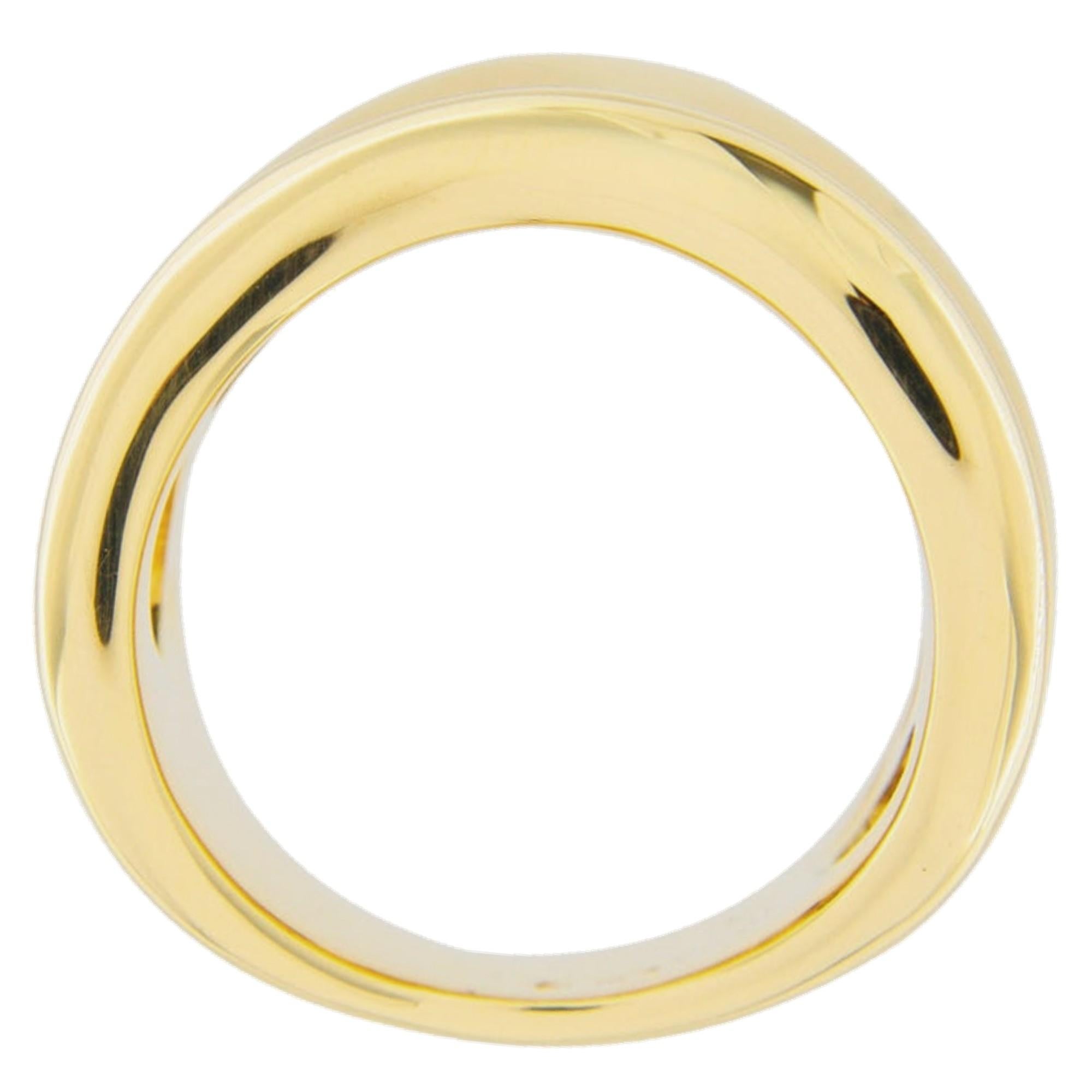 Alex Jona Onda 18 Karat Yellow Gold Ring Band In New Condition For Sale In Torino, IT