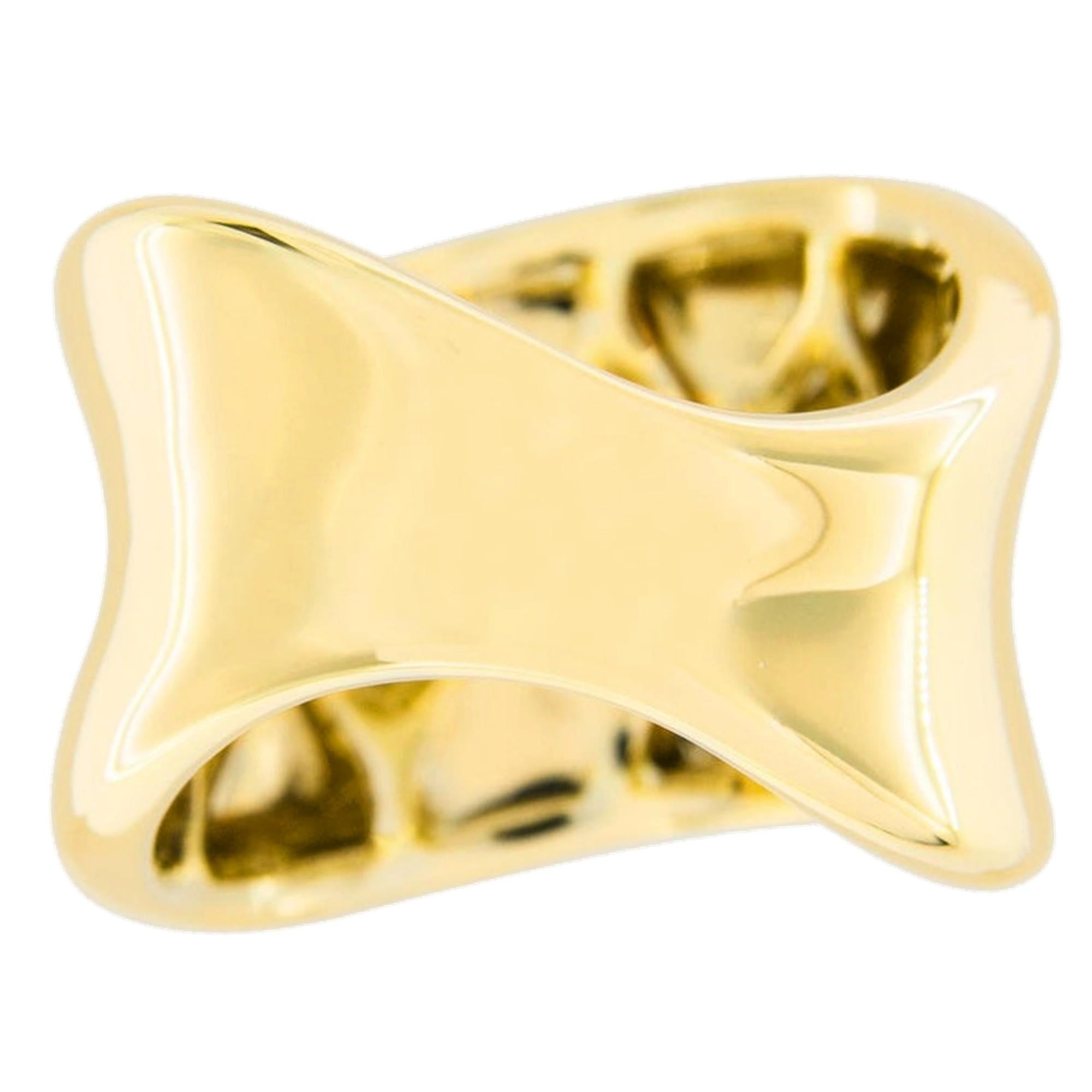 Alex Jona Onda 18 Karat Yellow Gold Ring Band For Sale 3