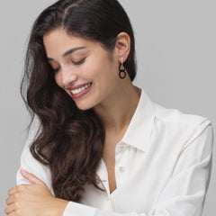 Alex Jona Onyx 18 Karat Pink Gold Pendant Earrings