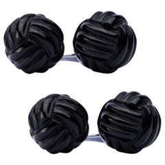 Gemelli Alex Jona Onyx Monkey's Fist Knot 18 KArat in oro bianco