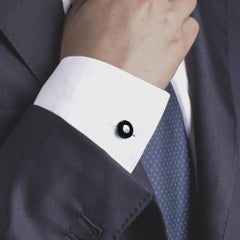 Alex Jona Onyx Sterling Silver Cufflinks