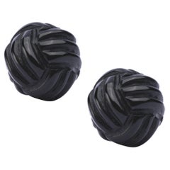 Gemelli da polso a forma di pugno di scimmia in argento 925 Alex Jona Onyx