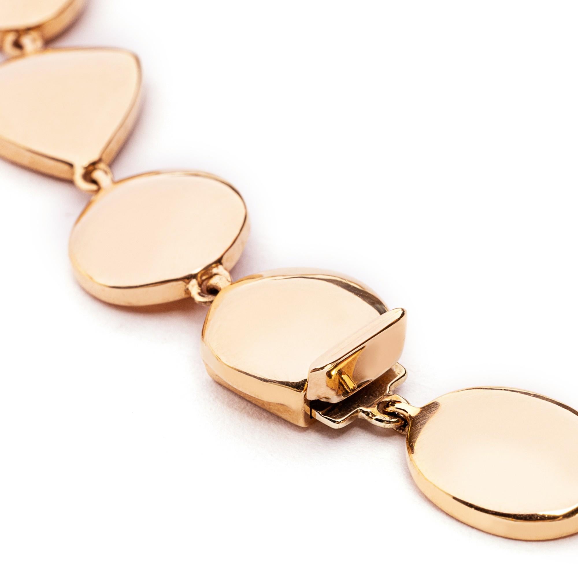 Alex Jona, collier en or rose 18 carats, opale, saphir rose Pour femmes en vente