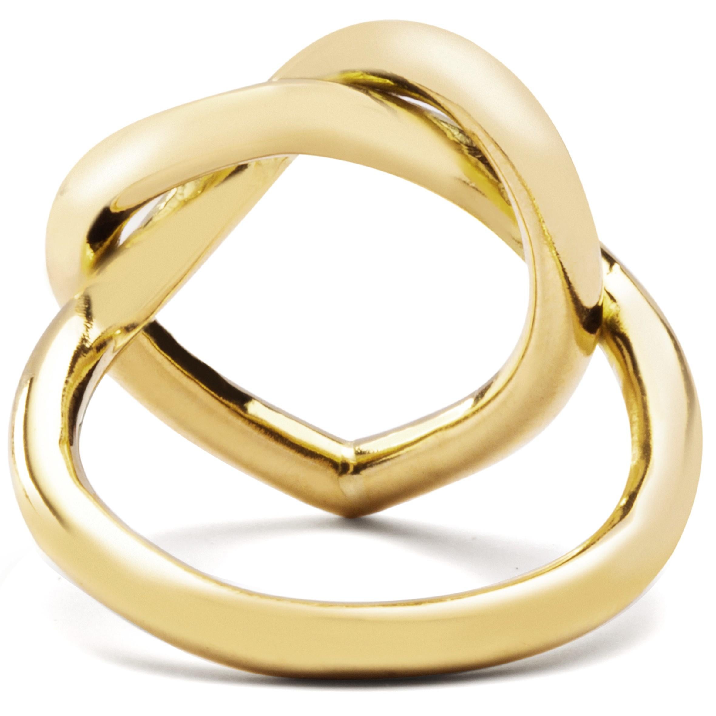 Alex Jona Open Heart 18 Karat Yellow Gold Ring For Sale 1