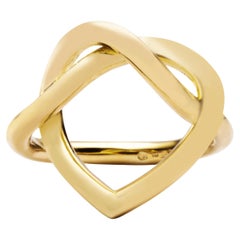 Alex Jona Open Heart 18 Karat Yellow Gold Ring