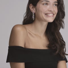Alex Jona 18 Karat Weißgold-Kronleuchter-Ohrringe, Peridot Amethyst Weißer Diamant
