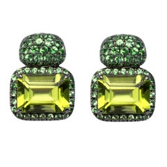 Alex Jona Pendientes Peridoto Tsavorita Oro Blanco
