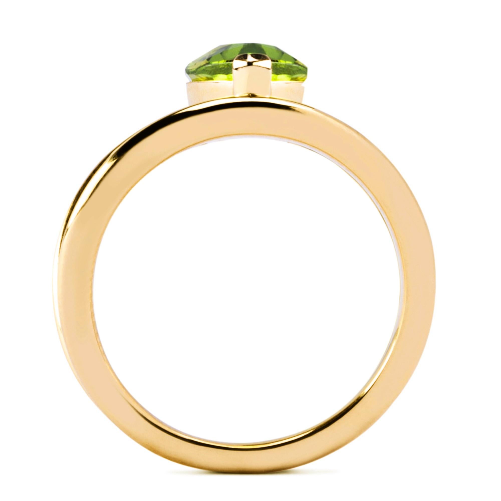 Alex Jona Peridot Yellow Gold Cocktail Ring For Sale 1
