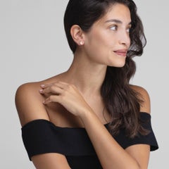 Alex Jona, clous d'oreilles en or rose brossé 18 carats, opale et quartz rose