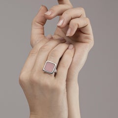 Alex Jona Pink Opal Sterling Silver Signet Ring