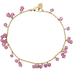 Alex Jona Pink Sapphire 18 Karat Rose Gold Bracelet