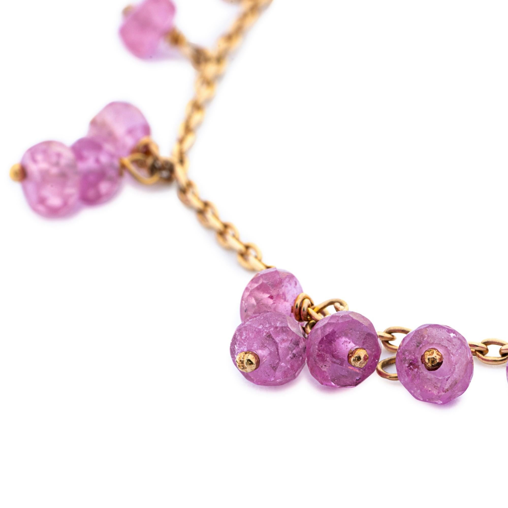 Alex Jona Zafiro rosa Pulsera de oro rosa de 18 quilates en Nuevo estado para la venta en Torino, Piedmont