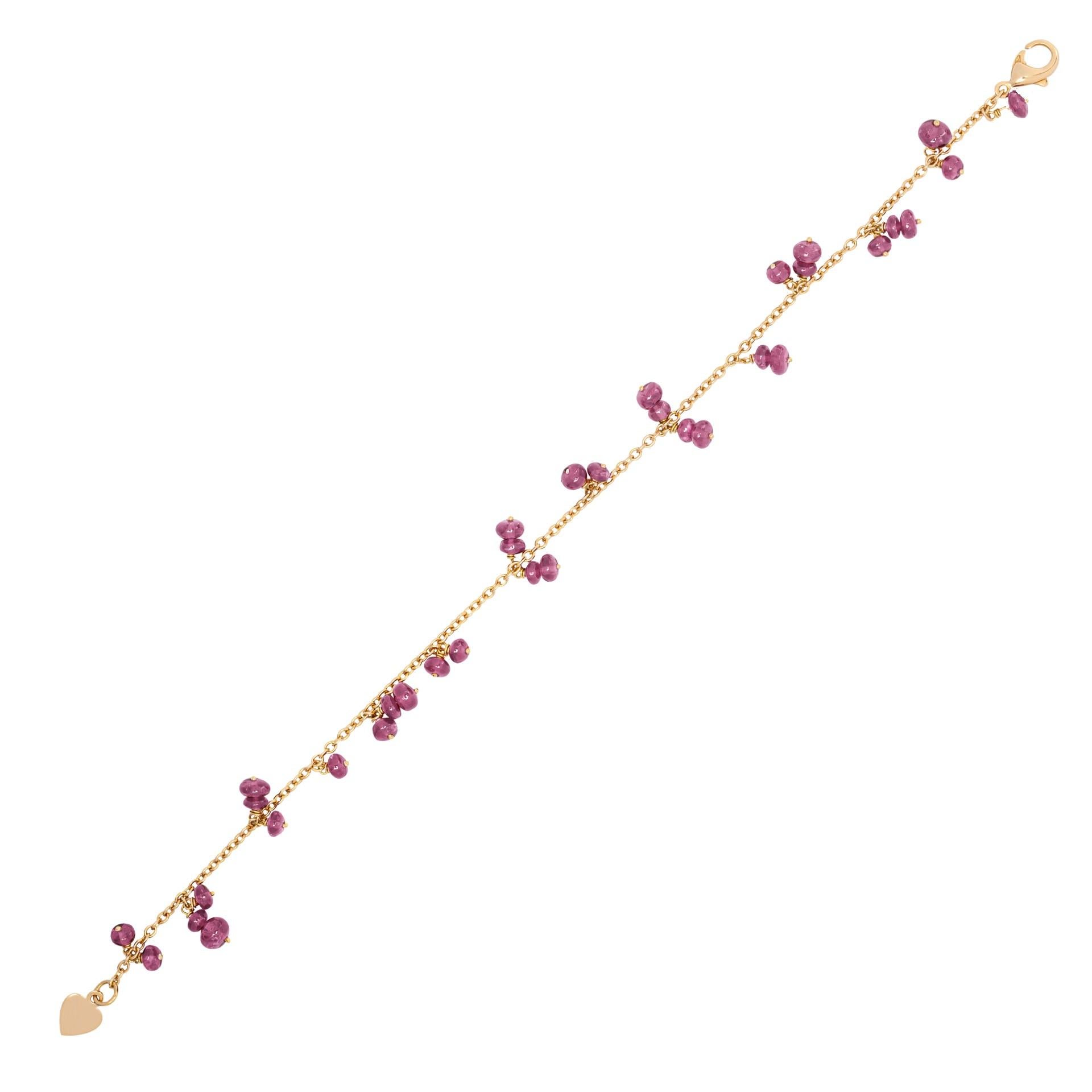 Alex Jona, bracelet en or rose 18 carats et saphirs roses Neuf - En vente à Torino, IT